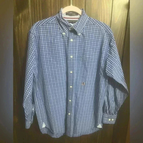 Tommy Hilfiger Plaid Button Down Long Sleeve Shirt Crest Men’s Size: Medium - Picture 5 of 12
